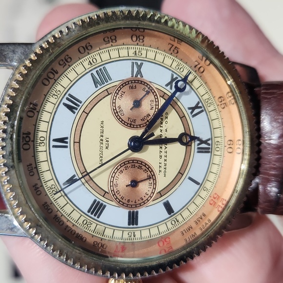 Stauer Geo W. Chatterton Springfield Stainless steel case back 21562 3 ATM water - Picture 9 of 17